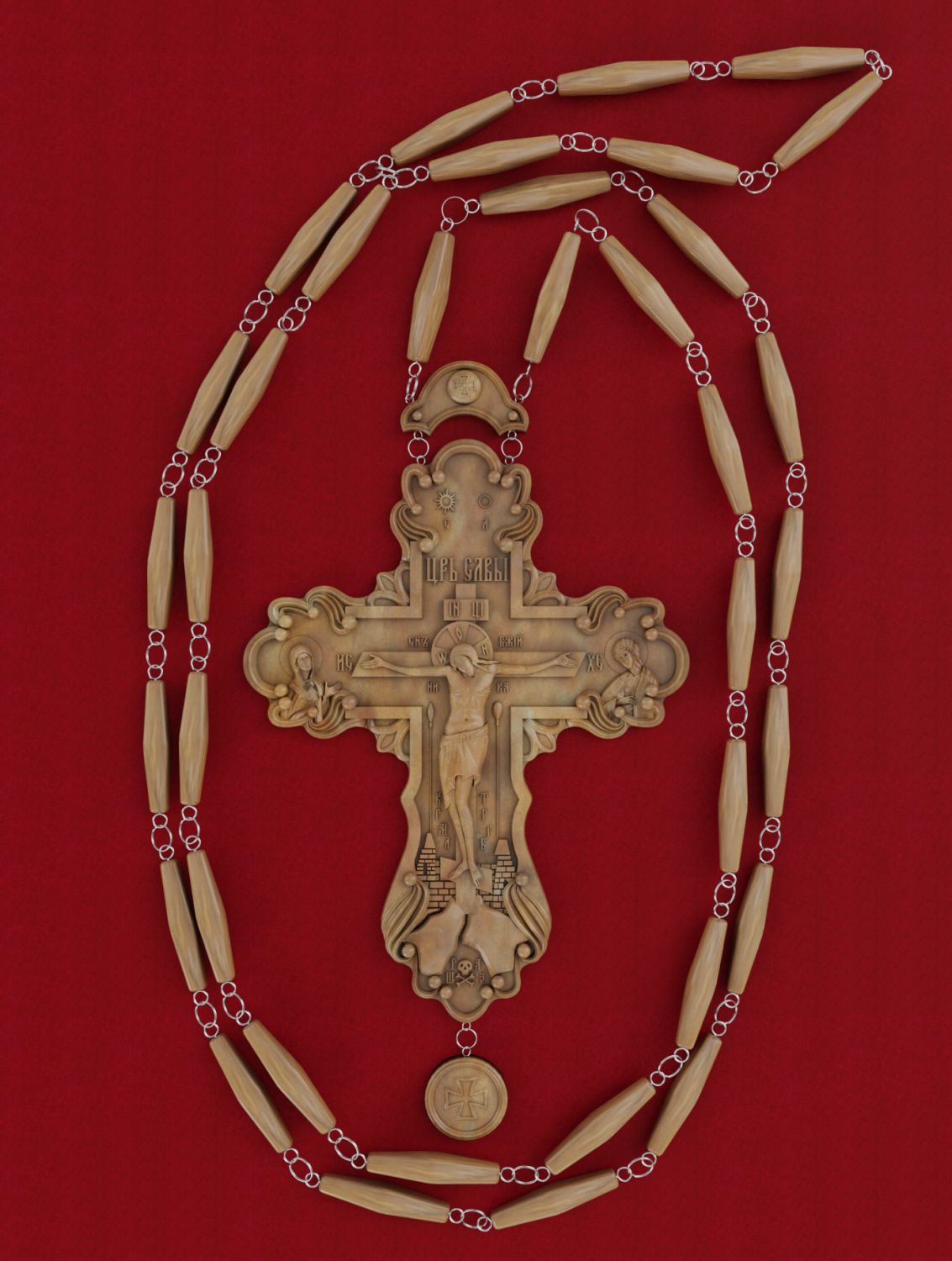 Крест наградной № 3, материал: бивень мамонта
