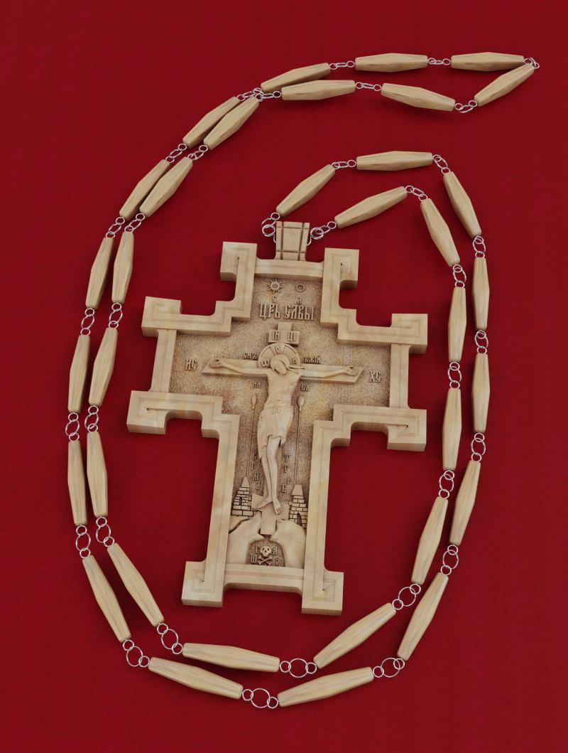 Крест протоиерейский № 4, материал: бивень мамонта