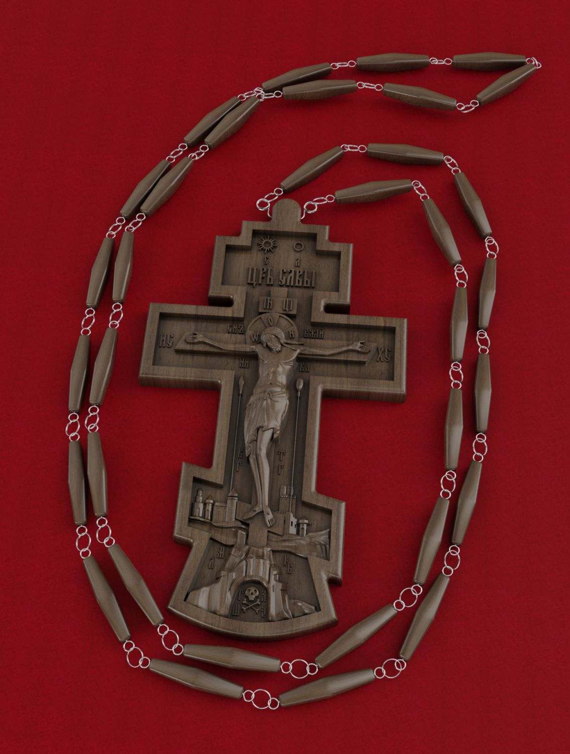 Крест иерейский № 1, материал: дерево орех