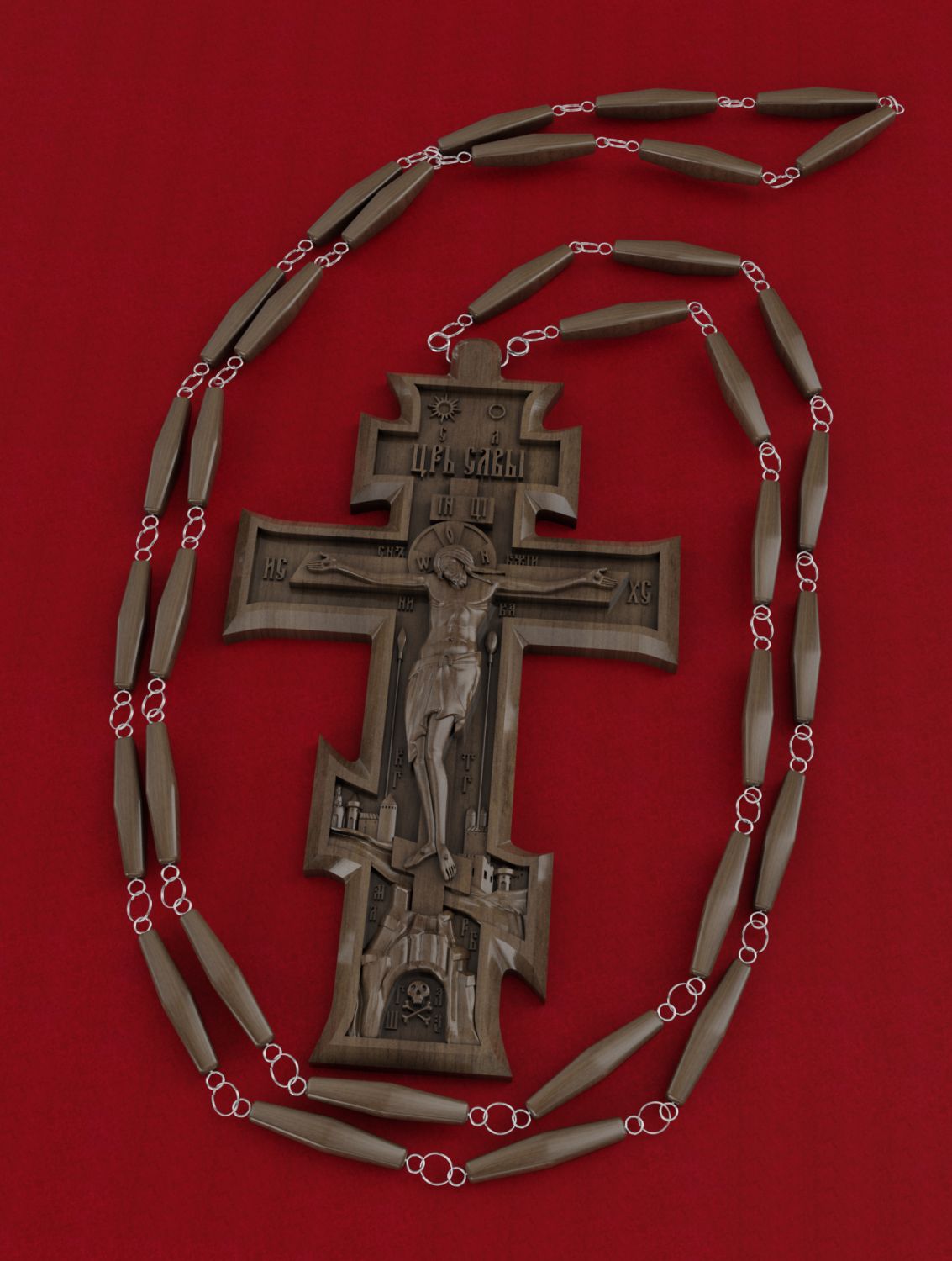Крест иерейский № 2, материал: дерево орех